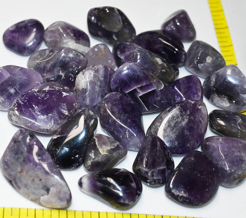 AMETHYST Mixed Sizes Small to  X-Large (12-50mm)    1/2 lb bulk