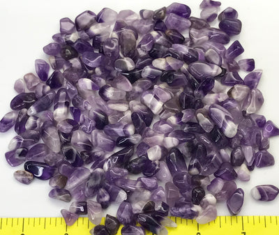 AMETHYST Banded X-Small (5/16-5/8") A Grade polished stones.  1/2 lb