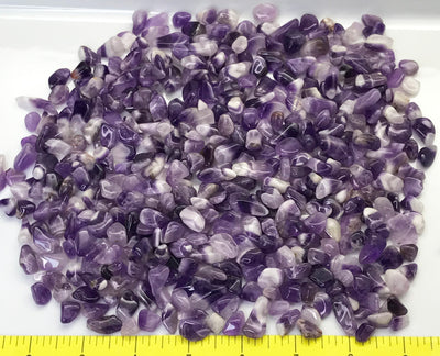 AMETHYST Banded X-Small (5/16-5/8") A Grade polished stones.  1 lb