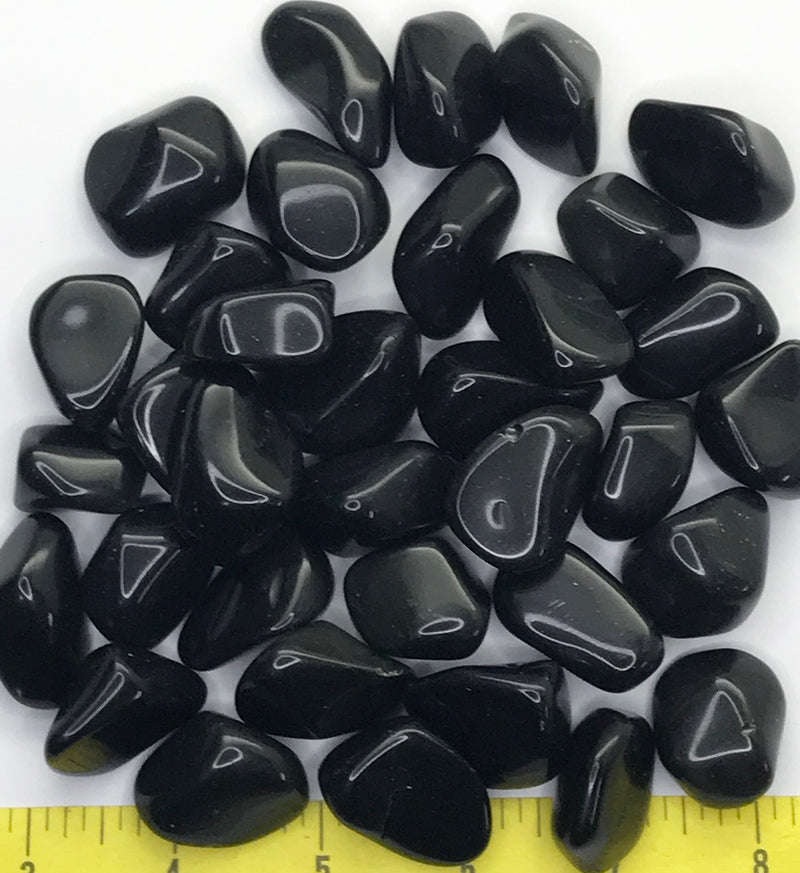 OBSIDIAN Rainbow Large ( 7/8" to 1-1/4") polished volcanic glass  1 lb