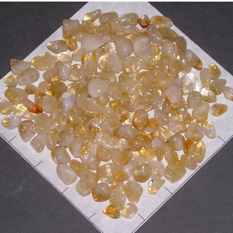 CITRINE CRYSTALS B Grade, mini-xsm tumbled 1/2 lb bulk quartz, golden