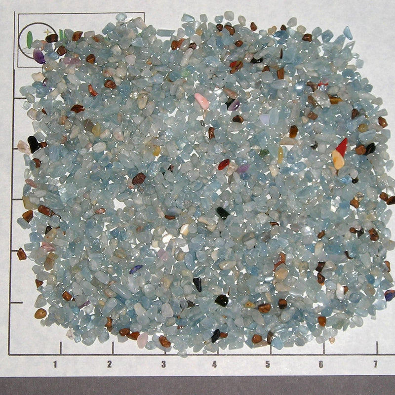 BERYL Mix Mini to X-Small (4-10mm) tumbled stones.   1/2 lb bulk
