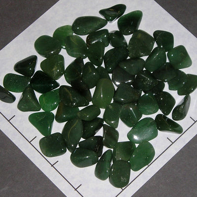 QUARTZ GREEN sm-med tumbled  bulk stones 5/8-1" Brazil -1/2 lb