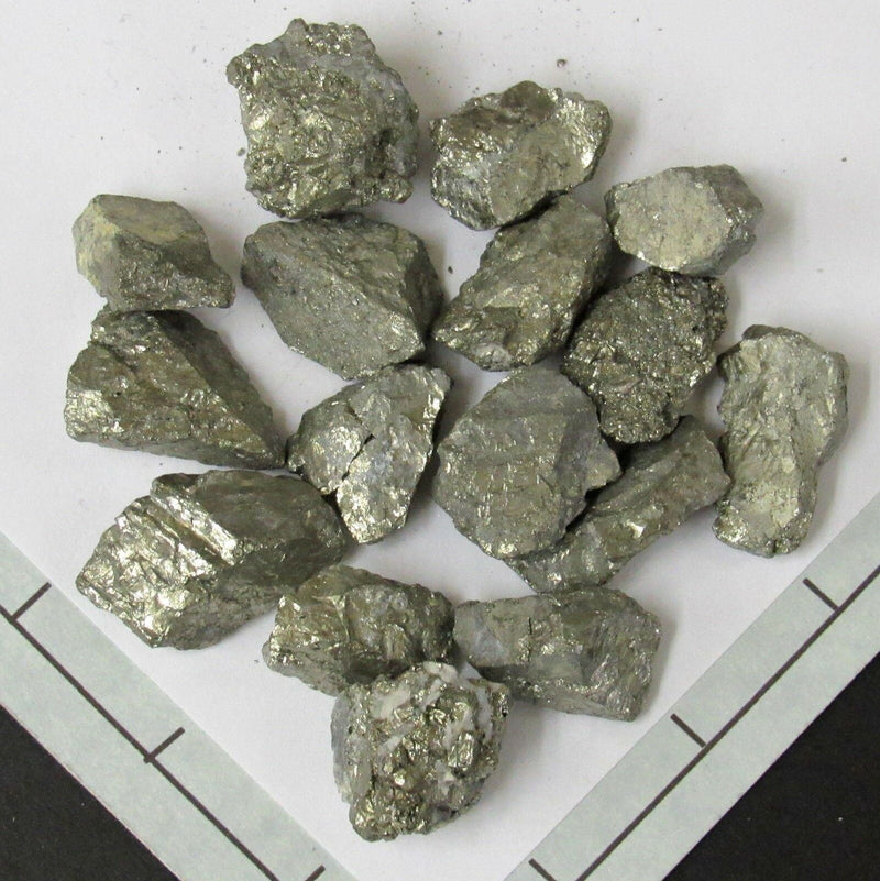 PYRITE Natural Chunks, M-XL (18-50mm) 3/4-1 1/2" Rough stones       1/2 lb