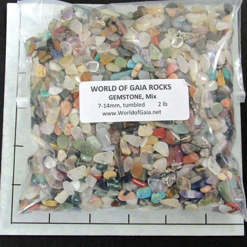 GEMSTONE MIX X-Small (7-14mm),  polished stones      2 lb bulk