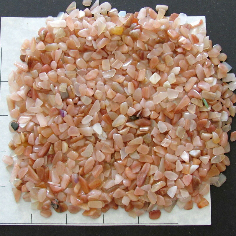 QUARTZ PEACH (5-11 mm) tumbled stones xmini+ 1/2 lb bulk