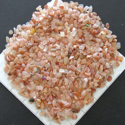 QUARTZ PEACH (5-11 mm) tumbled stones xmini+ 1/2 lb bulk