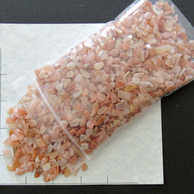 QUARTZ PEACH (5-11 mm) tumbled stones xmini+ 1 lb bulk