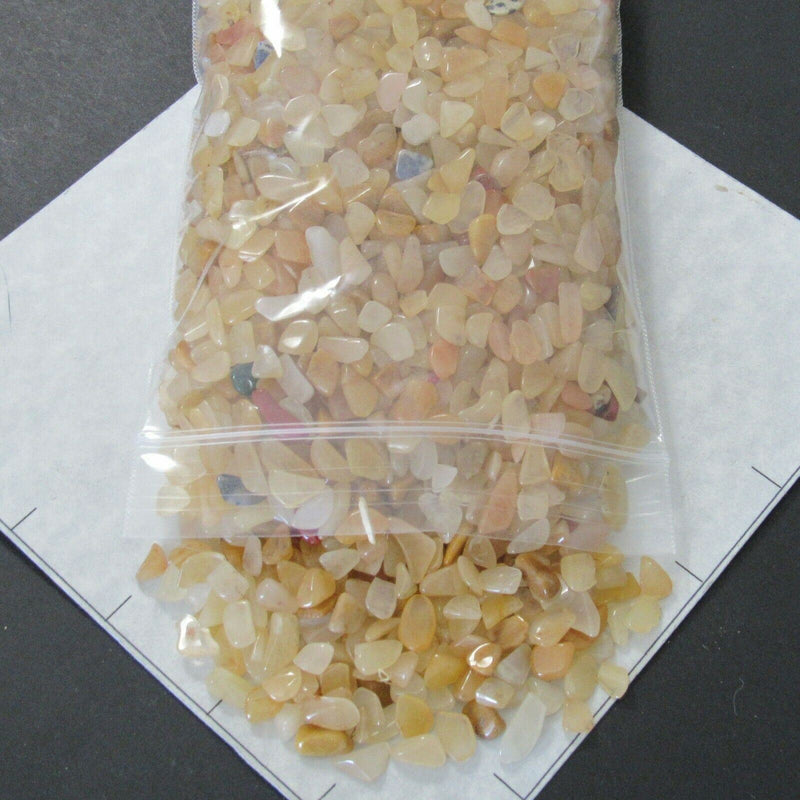 QUARTZ GOLD (5-11 mm) tumbled xmini+  stones yellow.  1 lb bulk