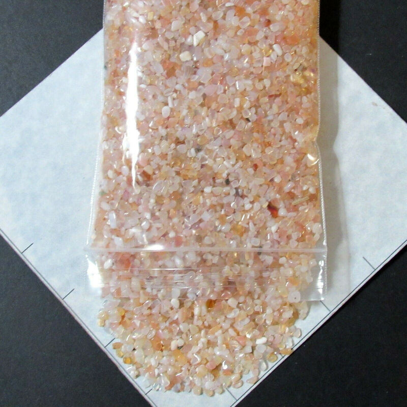 AGATE APRICOT 3-5mm tumbled, 1 lb bulk stones peach, cream