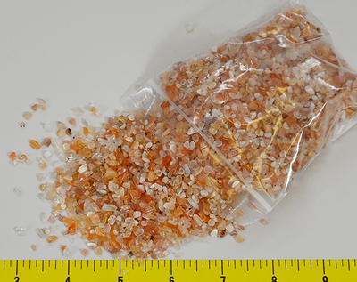 AGATE APRICOT 3-5mm tumbled, 1/2 lb bulk stones peach, cream