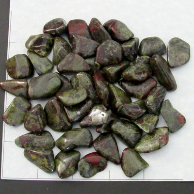 DRAGON STONE JASPER A, sm-med 1/2 lb bulk stones dark green red 3/4-1 1/4"