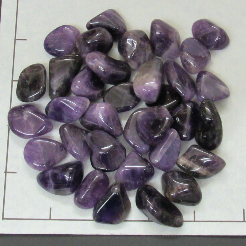 AMETHYST Deep Purple medium (18-25m) polished stones 1/2 lb bulk