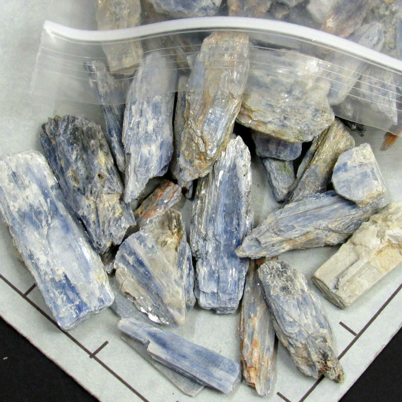 KYANITE BLUE Blades & Chunks natural 1-2" bulk stones 1 lb mica