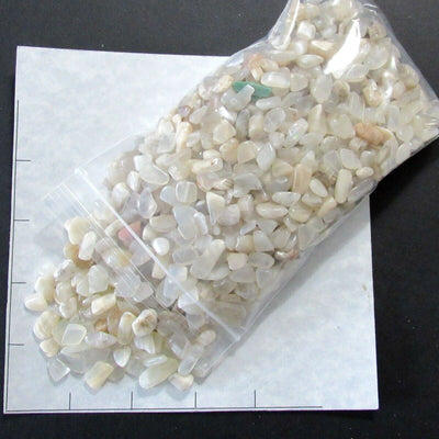 MOONSTONE Cream (7-14 mm) tumbled stones India. 1 lb bulk