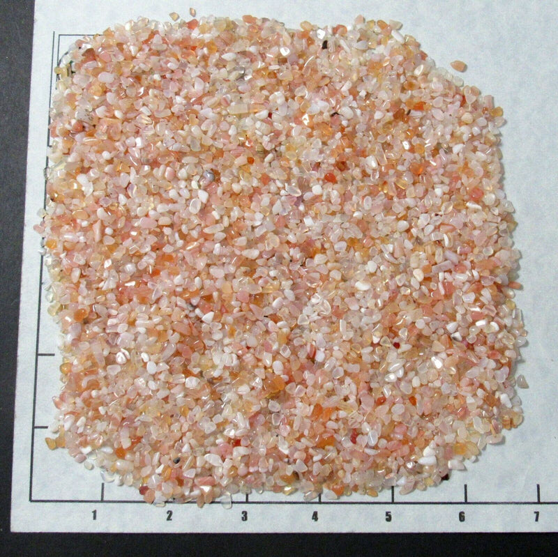 AGATE APRICOT 3-5mm tumbled, 1/2 lb bulk stones peach, cream