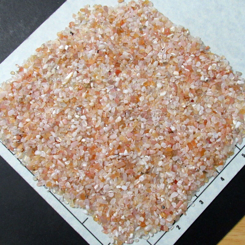 AGATE APRICOT 3-5mm tumbled, 1/2 lb bulk stones peach, cream