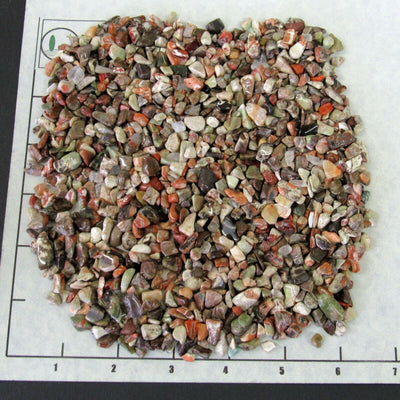 OCEAN JASPER  MIX Chips ( 5-11 mm ) semi-tumbled  stones.       1/2 lb bulk