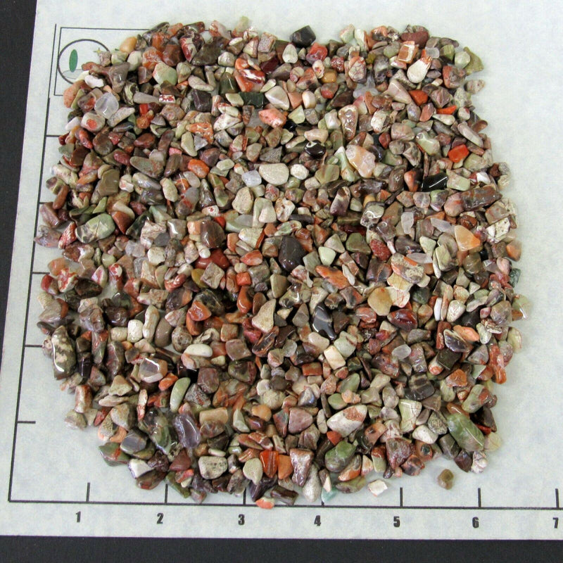 OCEAN JASPER  MIX Chips ( 5-11 mm ) semi-tumbled  stones.       1/2 lb bulk