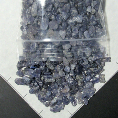 IOLITE Chips (5-12mm) semi-tumbled indigo translucent 1 lb bulk
