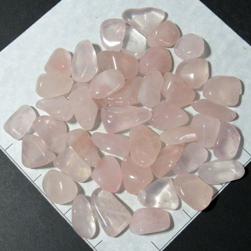 QUARTZ STAR Pink Sm-Med (12-25mm) polished stones.    1/2 lb bulk