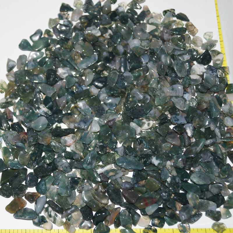 AGATE MOSS X-Small (8-15mm) polished agate   1 lb bulk