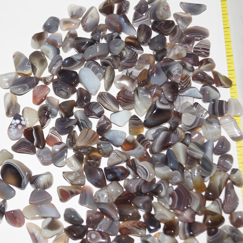 AGATE Botswana Grey, Small (12 to 20mm) polished stones   1 lb bulk