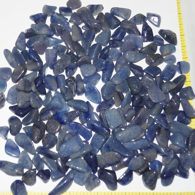 QUARTZ BLUE Small (12-20mm) polished natural stones   1-lb.