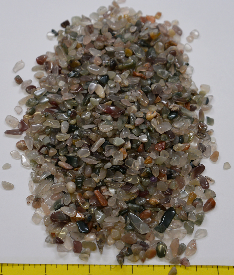 AGATE PURPLE & GREEN (3-10 mm) tumbled  xx-mini+ stones.   1 lb bulk