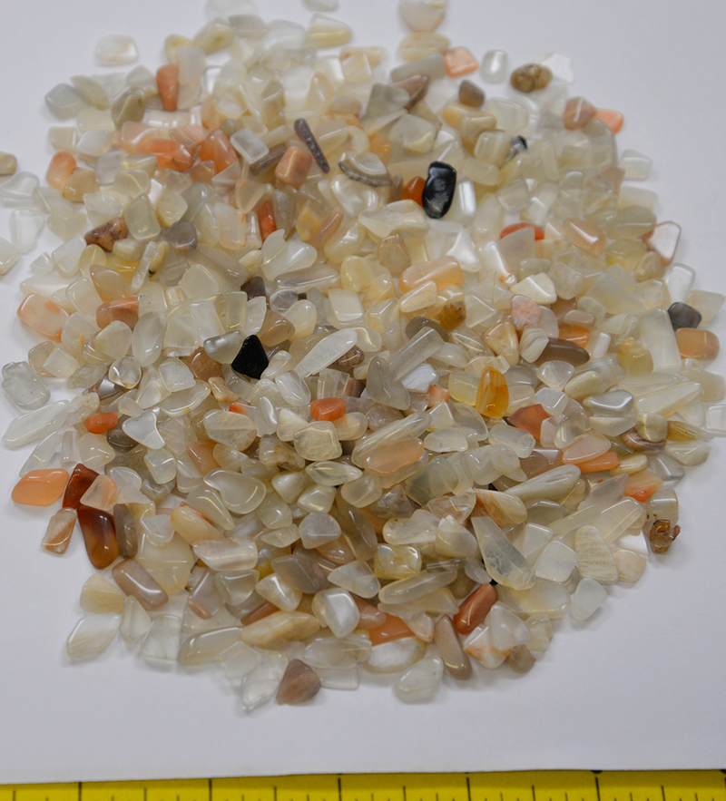 MOONSTONE (7-14mm) tumbled  stones India color variety,  1/2 lb bulk