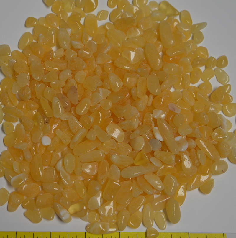 CALCITE ORANGE (8-25mm) 5/16 to 1" polished stones natural     1 lb bulk