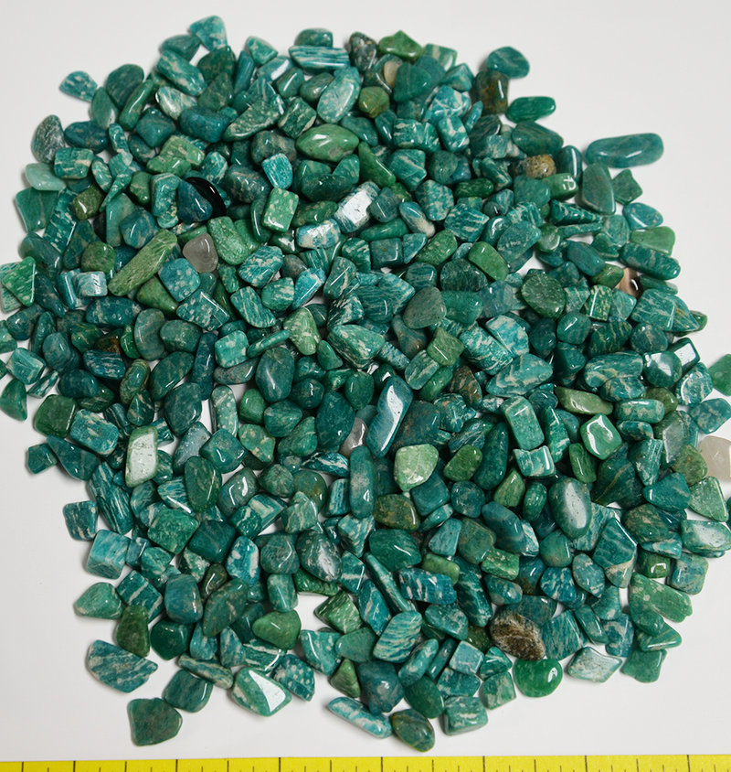 AMAZONITE Russian X-Small (8-15mm) polished stones.  Blue-Green 1 lb.