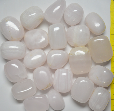 CALCITE PINK medium (18 to 25mm)  polished stones.       1 lb bulk