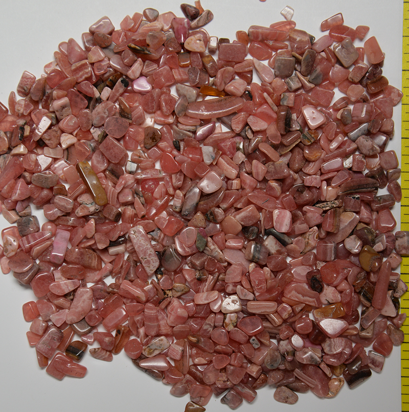 RHODOCHROSITE. XX-Mini (3-5 mm)  tumbled stones 1/2 lb bulk