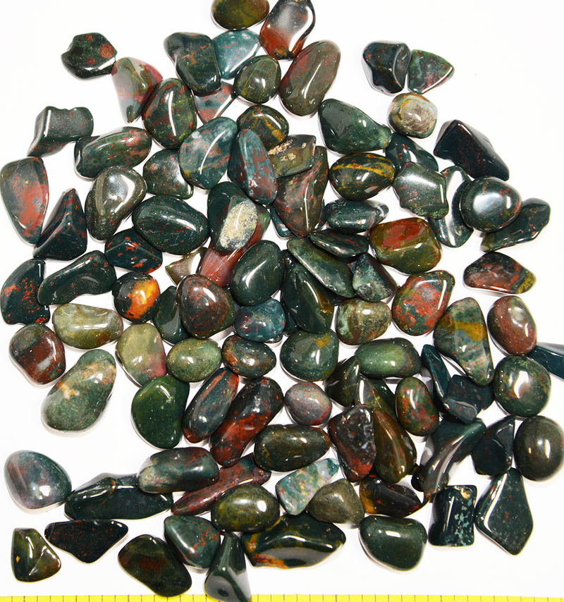 JASPER, Red and Green Fancy.  Small. (12-20mm)  1/2-pound bulk