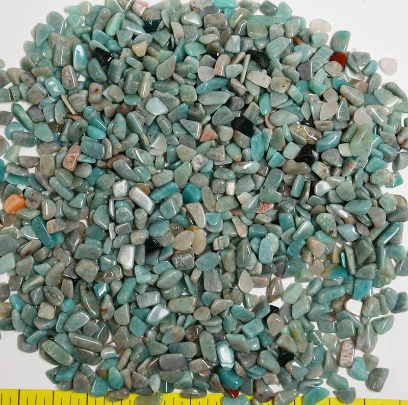 AMAZONITE Mozambique 5-7mm polished stones.    1/2 lb bulk