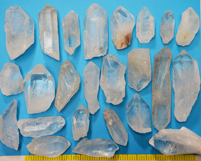 Crystal Quartz Points and Pieces Small to Large - 3 pound bulk box