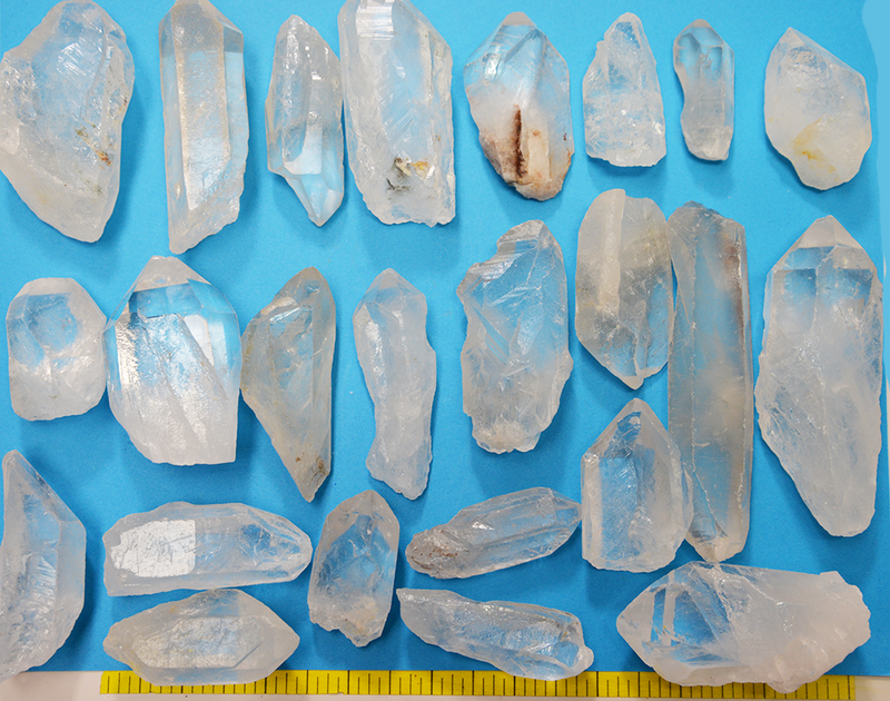 Crystal Quartz Points and Pieces Small to Large - 3 pound bulk box