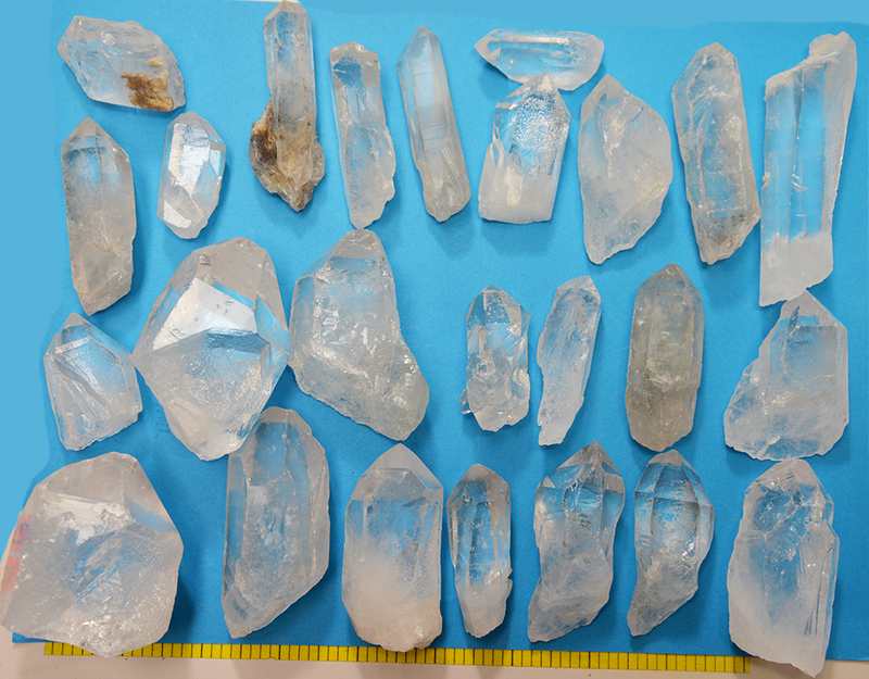 Crystal Quartz Points and Pieces Small to Large - 3 pound bulk box