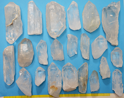 Crystal Quartz Points and Pieces Small to Large - 3 pound bulk box