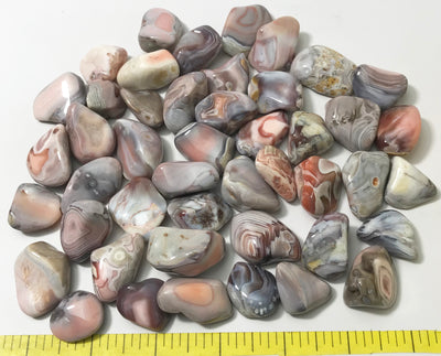 AGATE BOTSWANA PINK  Med (long) Large and X-Large (long)    HAND SORTED