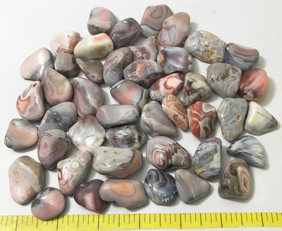 AGATE BOTSWANA PINK  Med (long) Large and X-Large (long)    HAND SORTED