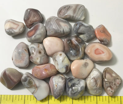 AGATE BOTSWANA PINK  Med (long) Large and X-Large (long)    HAND SORTED