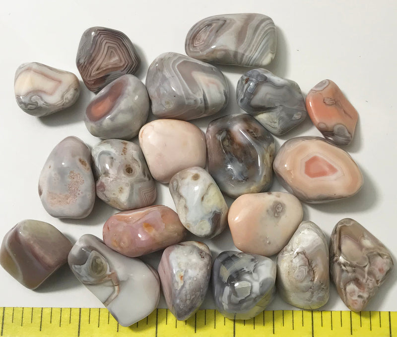 AGATE BOTSWANA PINK  Med (long) Large and X-Large (long)    HAND SORTED