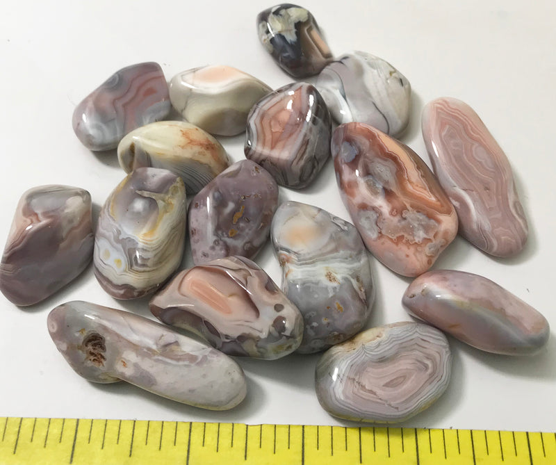 AGATE BOTSWANA PINK  Med (long) Large and X-Large (long)    HAND SORTED