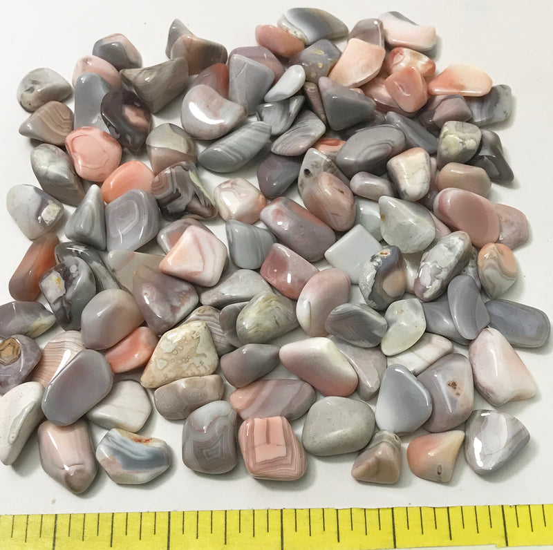 AGATE BOTSWANA PINK  Med (long) Large and X-Large (long)    HAND SORTED