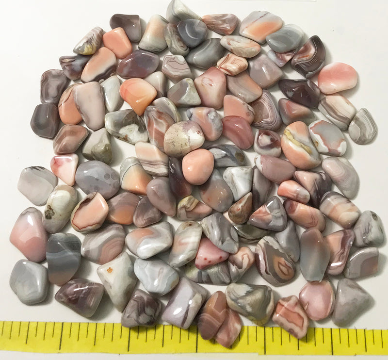 AGATE BOTSWANA PINK  Med (long) Large and X-Large (long)    HAND SORTED