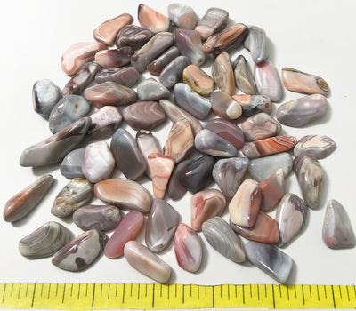 AGATE BOTSWANA PINK  Med (long) Large and X-Large (long)    HAND SORTED