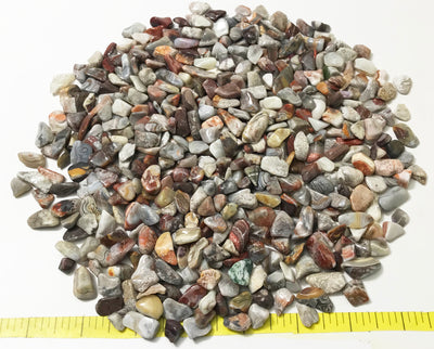 AGATE CRAZY LACE  X-Small polished stones 1/2 or 1-pound bags