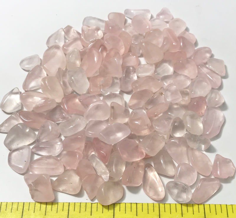 QUARTZ ROSE PINK GIRASOL Small (12-20mm) polished stones  1/2 lb.   HAND SORTED